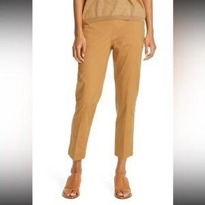 NWT Eileen Fisher Organic Cotton Stretch Poplin High Waisted Pants $178 Size 14